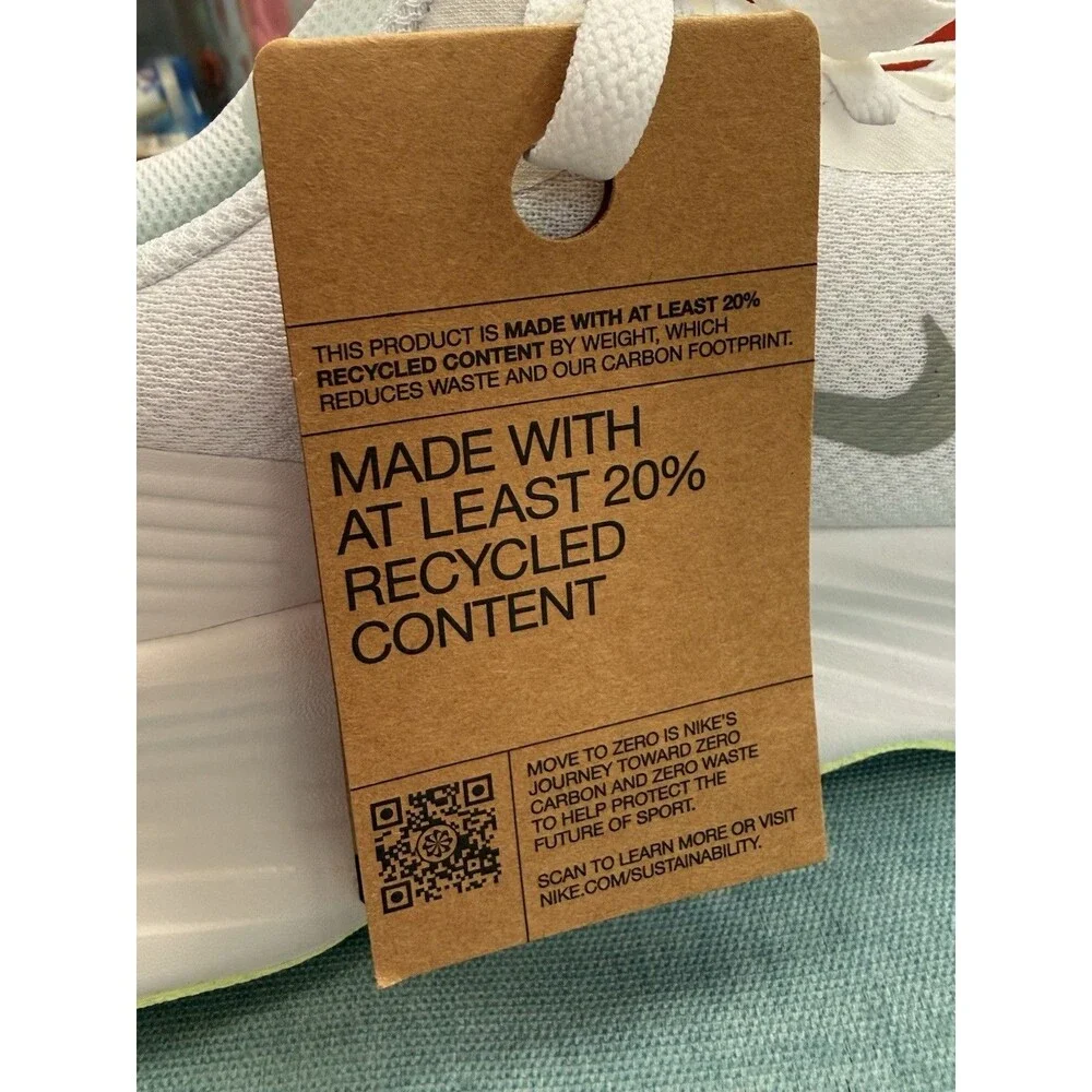 NIB Nike Promina Shoes Womens 10 White Metallic Silver Volt Neon FV6343-108